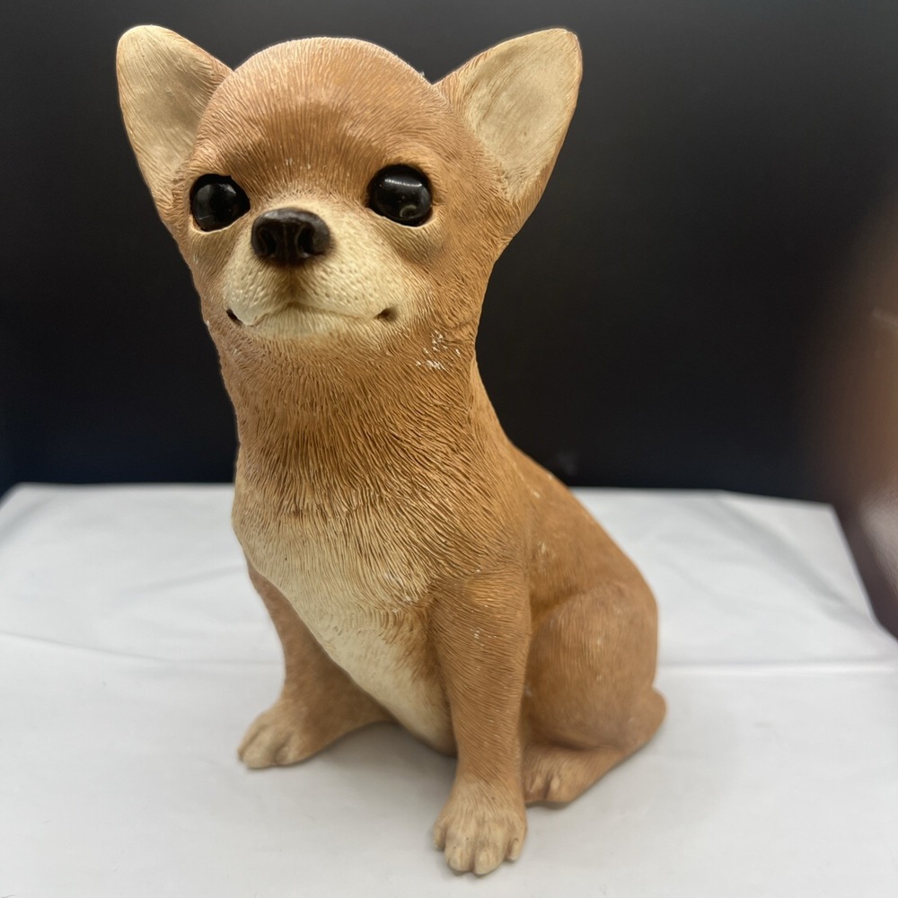 Vtg 1986 Sandicast Chihuahua Dog Figurine 158 Sandra Brue Signed San Diego USA